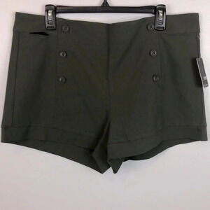 Bebop New Juniors Size 19‎ Olive Green Pull-on Style Short